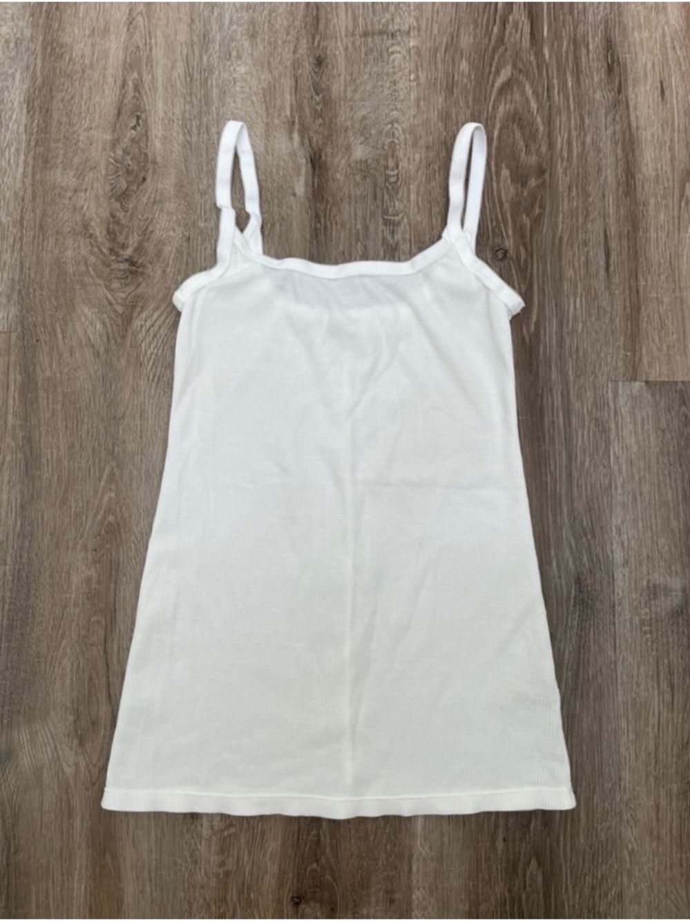 NWOT Free People White Waffle Knit Camisole Tank - Picture 4 of 6